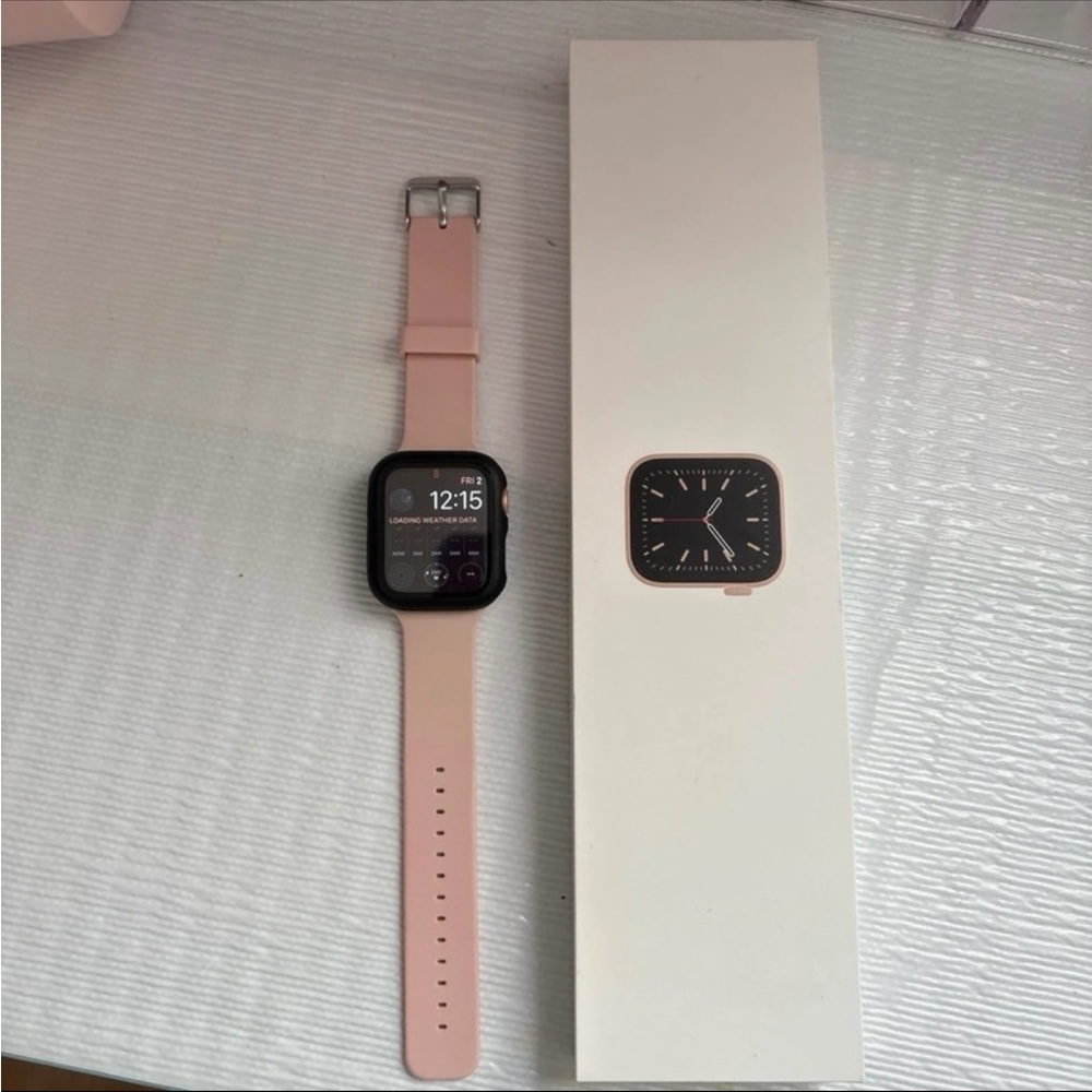 Apple Watch with Pink Band